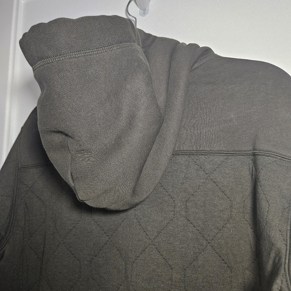 G-Star Raw Men's Utility Quilted Hoodie Olive Green Relaxed Fit Size Medium - Picture 11 of 14